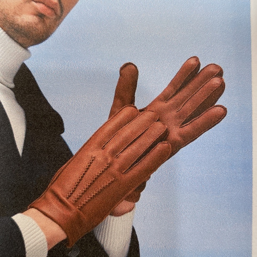 NEW, UNWORN YISEVEN MEN’S DEERSKIN GLOVES, CASHMERE LINED!